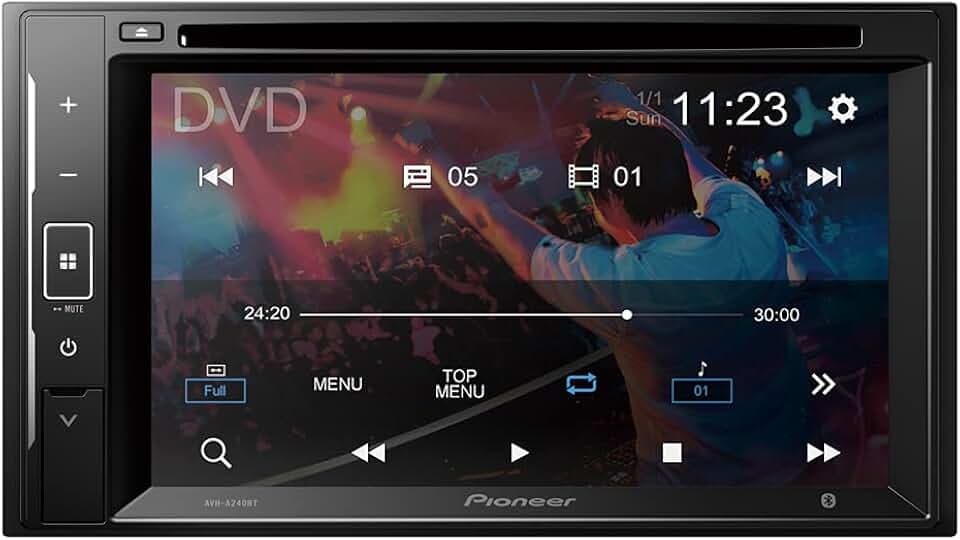 Pioneer AVH-A240BT 2-DIN-Multimedia Player, 6,2-Zoll ClearType-Touchscreen, Smartphone-Anbindung, USB, Bluetooth, 13-Band-Grafikequalizer