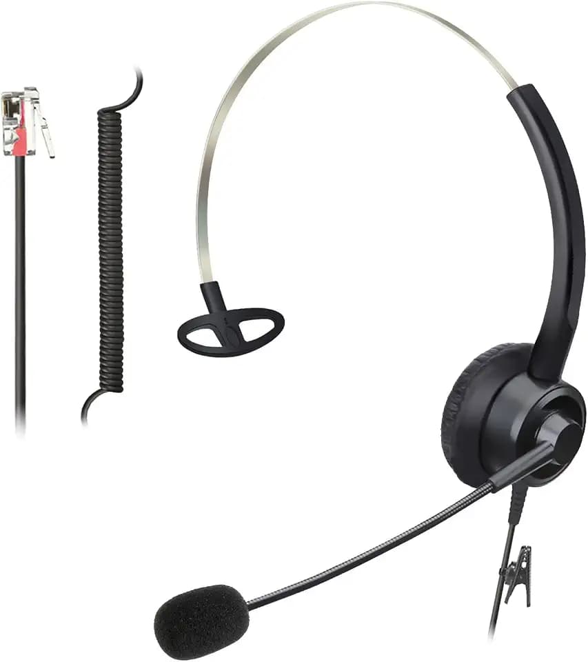 Callez RJ9 Telephone Headset Corded Office Phone Headsets for Yealink Avaya