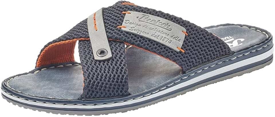Rieker 21539-14 Herren Pantolette Synthetik blau blau