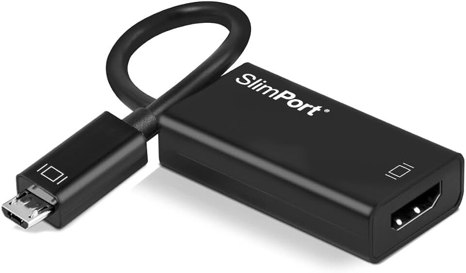 kwmobile SlimPort zu HDMI Adapter - Micro-USB zu HDMI-Adapter für SlimPort-fähige Smartphones und Tablets - Videos Musik über Handy auf TV streamen