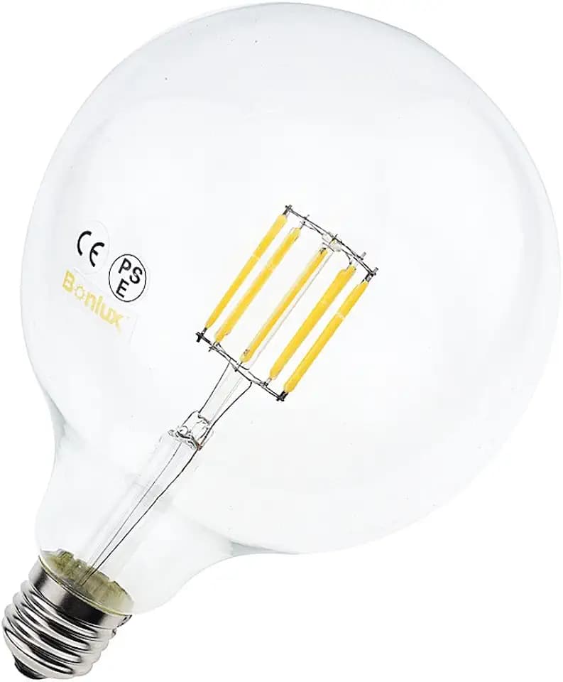 Bonlux, LED-Glühbirne, 10 W, G125, E27, Globe, neutralweiß, 4.000 K, 220 V, 125 mm, Sockel ES Edison, entspricht 100 W Glühlampe
