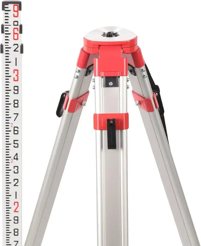 Lightweight Aluminum Tripod (66" Height)&9-Foot Grade Rod Set