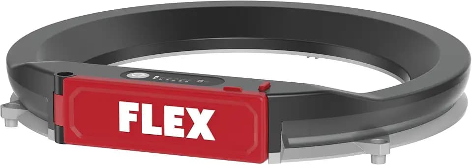 FLEX Akku Lichtring WL 1000 GE 6 (LED Akku-Licht für Wand- und Deckenschleifer GE 6, 2 Helligkeitsstufen, mit USB-C ladeanschluss, LED Akku-Kapazitätsanzeige, Ringleuchte) 534554