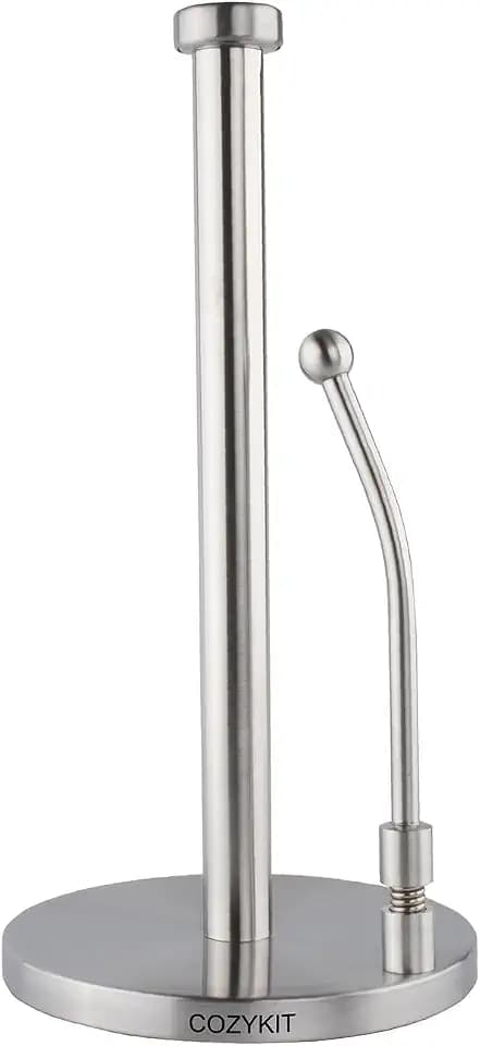 Hoch Spannarm Küchenrollenhalter, gebürsteter Stahl Küchenrollenhalter aus Edelstahl (stehend) - Stabiler und langlebiger Papierrollenhalter