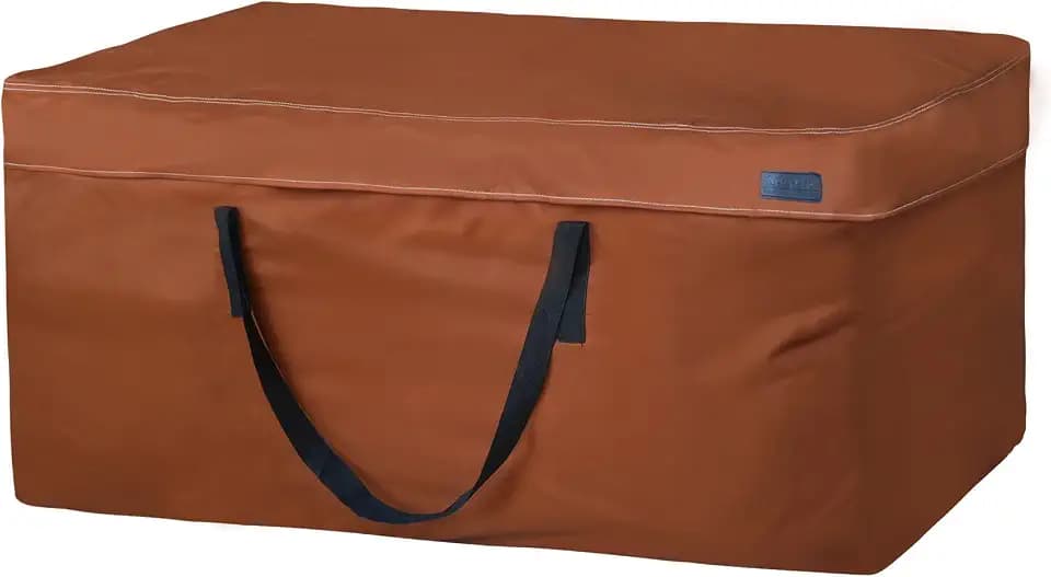 NettyPro Outdoor Patio Cushion Storage Bags Water-Resistant Extra Large 9 Ft Christmas Tree Cushion Bags for Storage, 65 x 20 x 28 Inch, Brown
