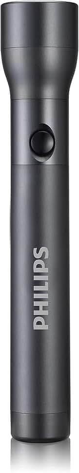 PHILIPS SFL4003T/10 Taschenlampe - Led Taschenlampe mit 6 AA-Batterien (im Lieferumfang enthalten) - 350 Lumen - Schwarz