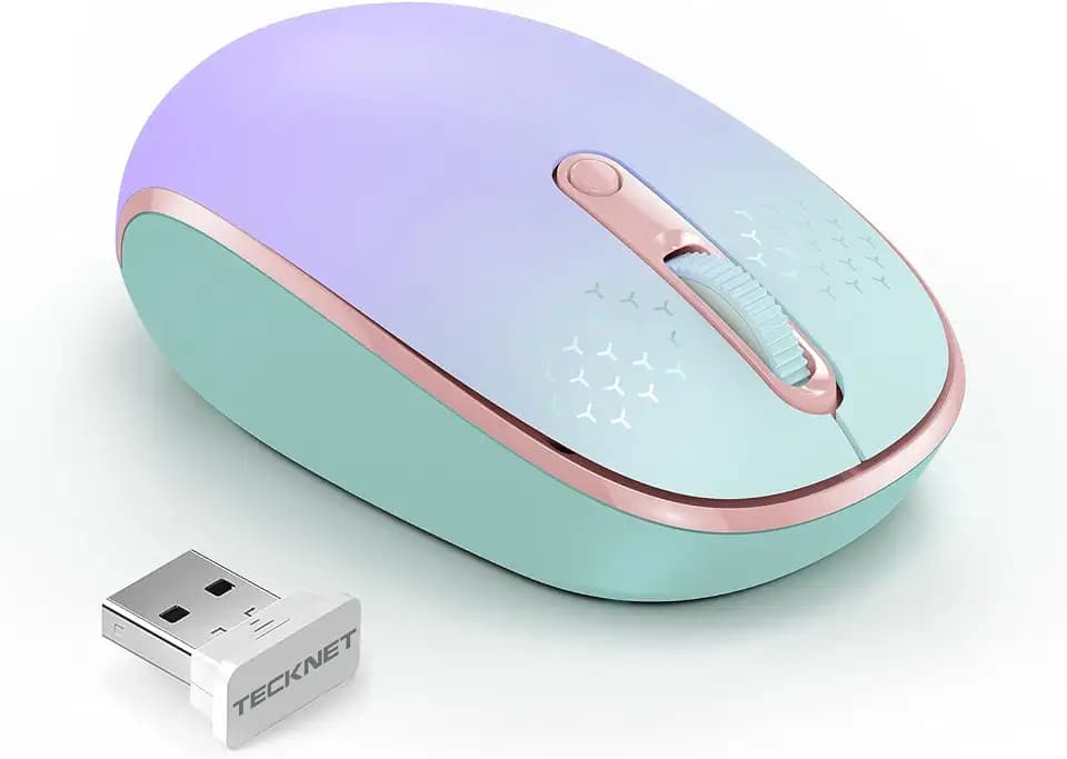 TECKNET Compact Ambidextrous Wireless Mouse for Laptop
