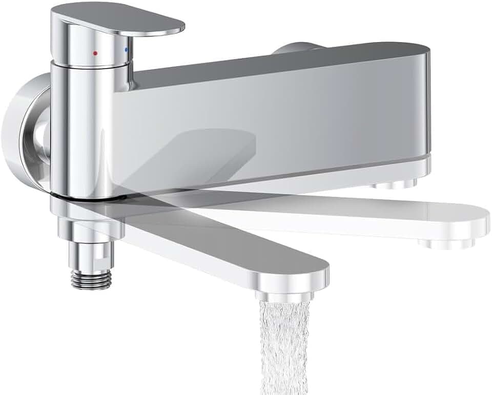 Ravak Badewannenarmatur – Hochwertige Duscharmatur & Einhand-Mischbatterie ohne Duschset | Modernes Design für Badewanne, Dusche & Waschbecken | Wannenarmatur für Badezimmer | Chrom