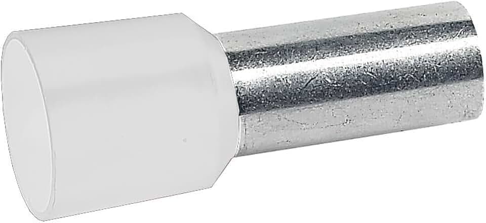 Legrand Adernendhülse mit Fahne, Stift ø 6.3mm, Weiß, Polypropylen, 23mm, Packung a 100 Stück