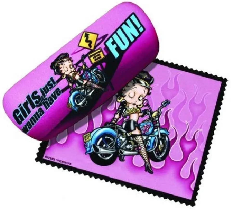 Spoontiques Eyeglass Case, Betty Boop, Girls Just Wanna Have Fun, with Lens Cloth