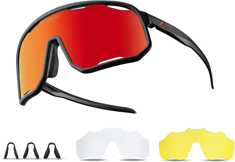 ROCKBROS Fahrradbrille Polarisiert Sonnenbrille Outdoor MTB Rennrad Sportbrille für Damen und Herren Fahrradbrille