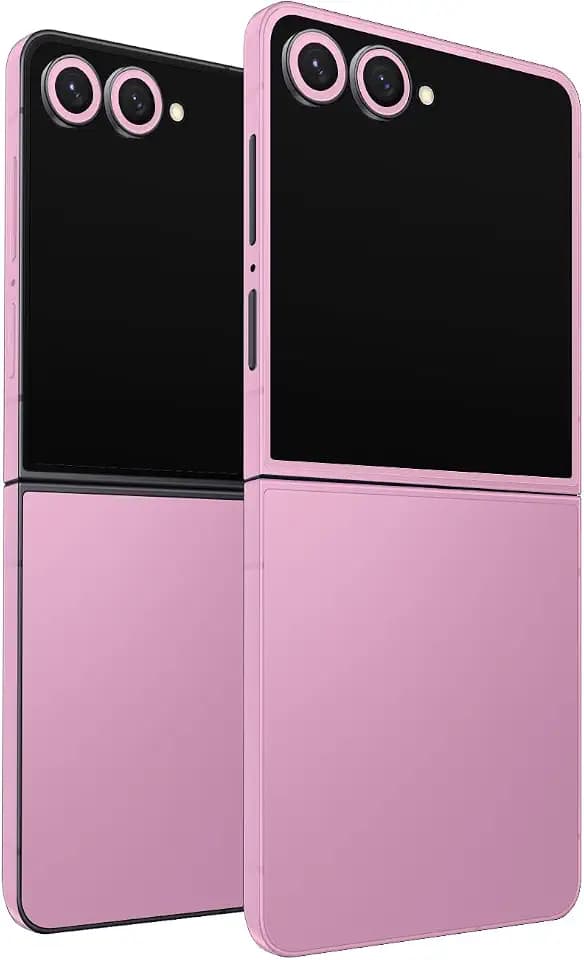 2 Pack of Phone Skins for Samsung Galaxy Z Flip 7 - Solid Pink| Protective Vinyl Covers | Matte Finish | Made in The USA by MightySkins