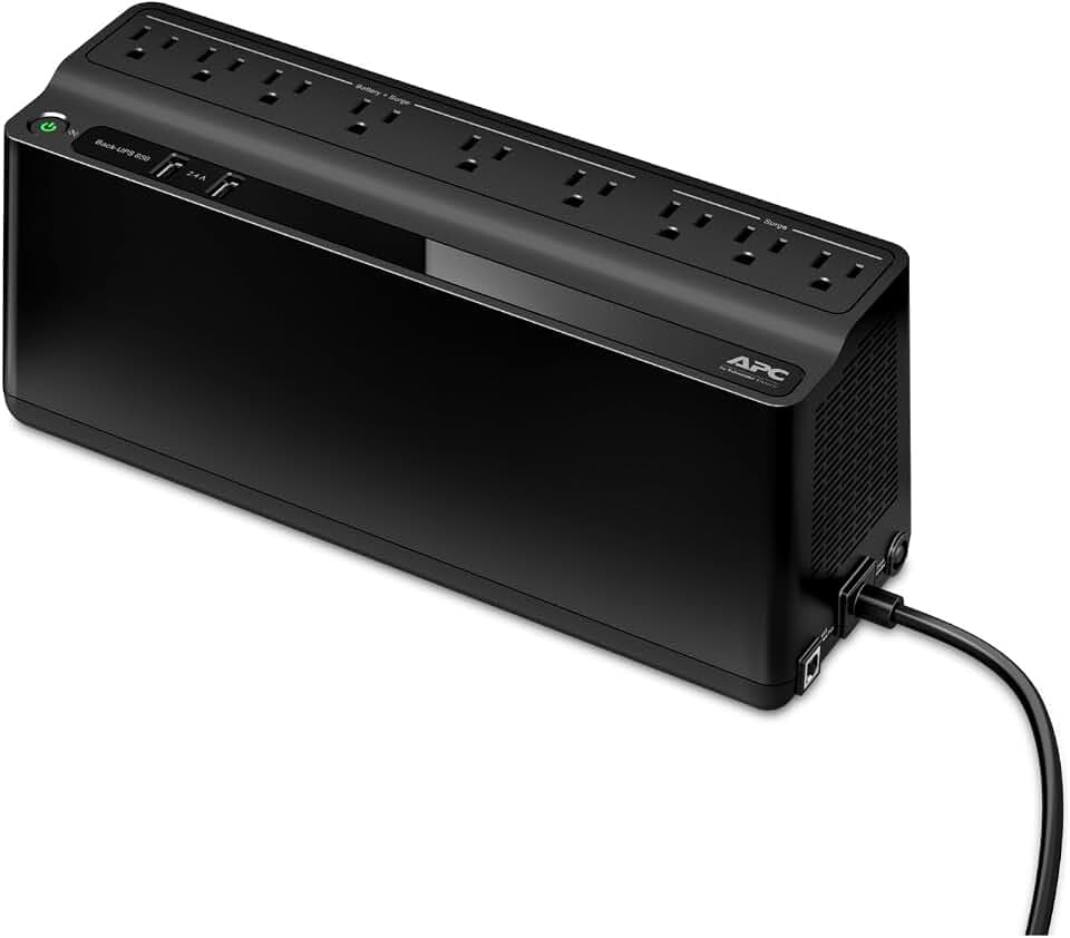 APC BE850G2 UPS Battery Backup & Surge Protector for Computer, Router, NAS