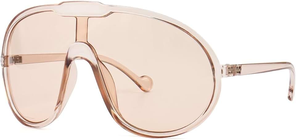 GFUIARA Trendy Oversized Sunglasses for Women Men Fashion Shield Aviator Sun Glasses UV400 Protection Goggles