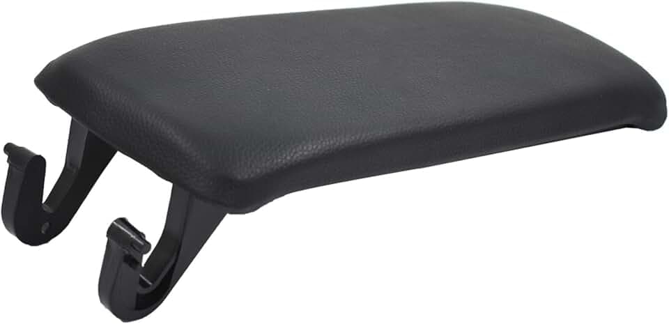 munirater Leather Armrest Center Box Console Lid Cover Black Thin Legs Replacement for 1999-2005 A6 C5 Car 2005-2008 A4 B7 Travel Version
