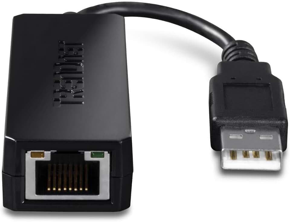 TRENDnet, TU2-ET100, Kabelgebundener USB 2.0 auf 10/100 Fast Ethernet LAN-Netzwerkadapter für MacBook, ChromeBook, Windows 8.1 und früher, Linux und bestimmte Android-Tablets