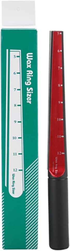 Wachs-Ringmaß, Schwarzer Schnitz-Ringdorn Edelstahl Wachs Tube Ring Sizer Dorn, Stick-Sizer, Ringwachs Sizer für Schmuckhersteller Schmuckreparatur Arbeiter-23,5 cm