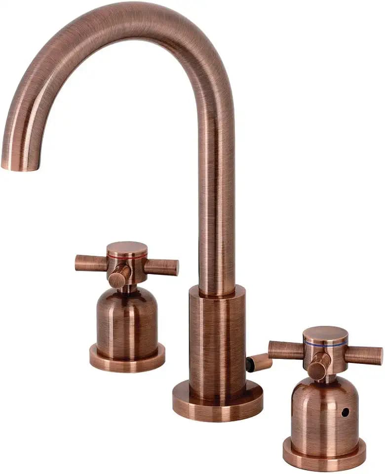 Kingston FSC892DXAC Widespread Bathroom Faucet, Antique Copper