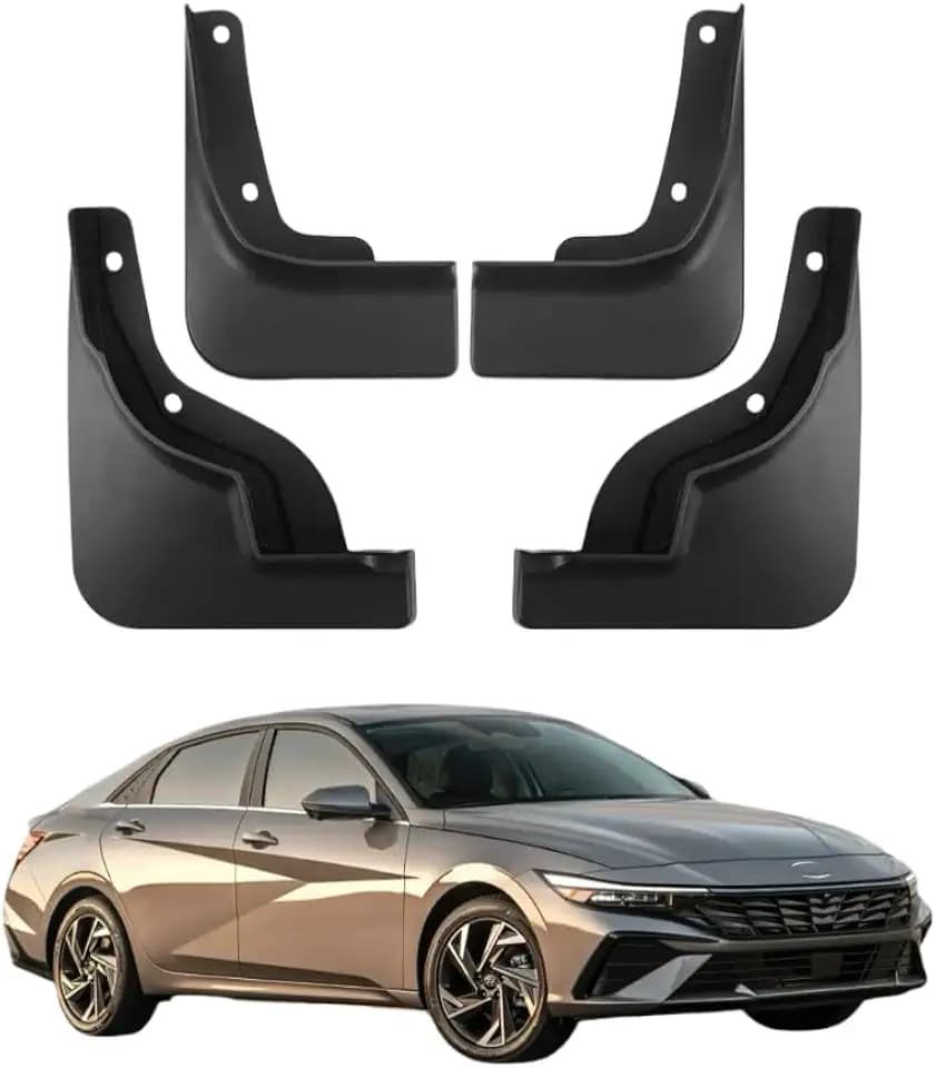 Mud Flaps Compatible with Hyundai Elantra 2024 2025 2026, Wheel & Tire Splash Guards, Mudflaps for Car, All Weather Tire Protector Splash Guards Mudflaps for Hyundai Elantra Exterior Accessories