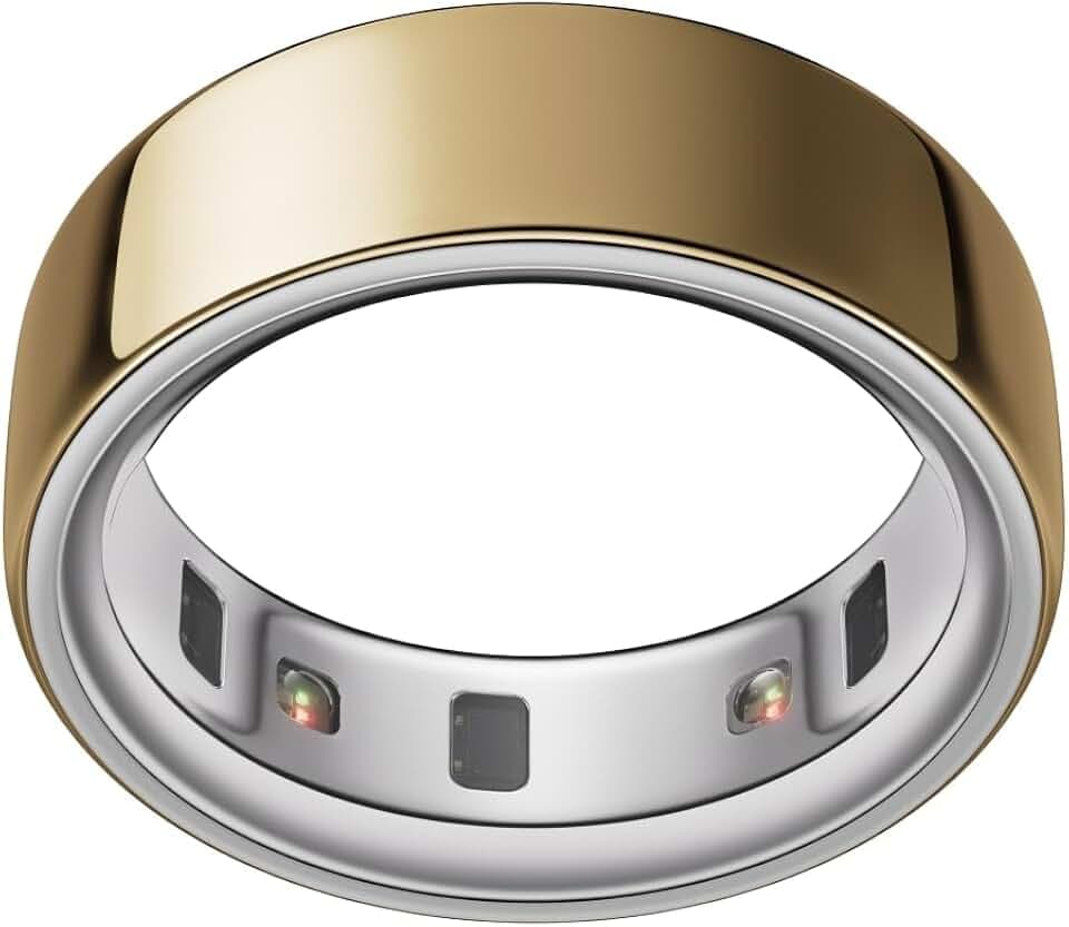 Oura Ring 4 – Gold – Größe 9 – Smart-Ring – Oura Ring 4 Größenprobier-Set zur Größenbestimmung – Wearable fürs Schlaf-Tracking – Herzfrequenz – Fitness-Tracker – Bis zu 8 Tage Akkulaufzeit