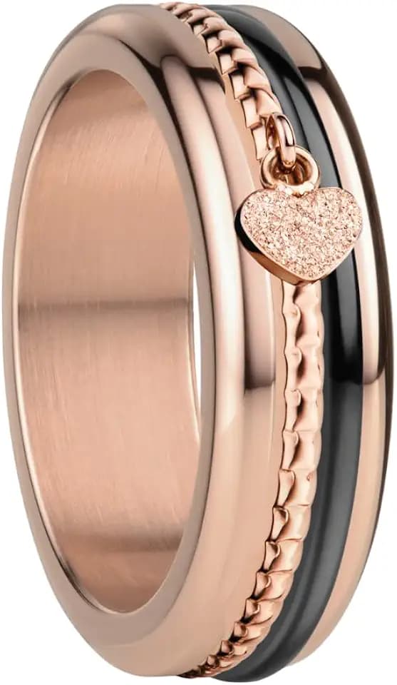 BERING Damen Ring in Rosé gold glänzend - Arctic Symphony Collection mit Edelstahl - Moselle 7