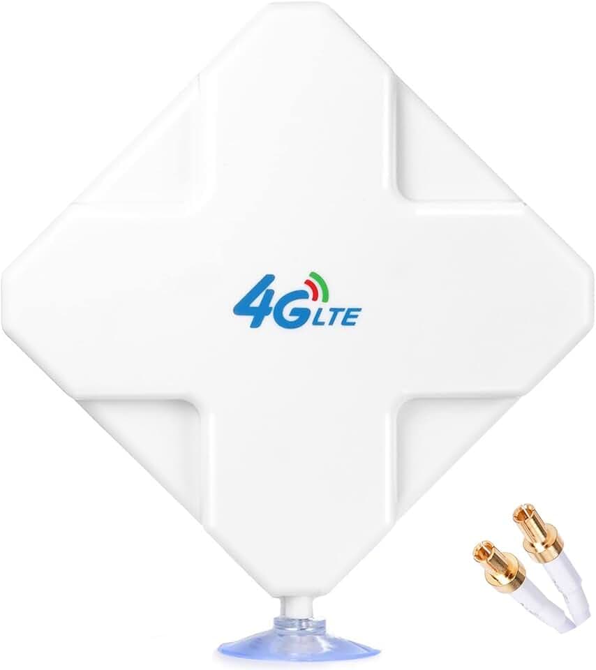 TS9 4G LTE Antenne, 35dBi Hochleistungs WiFi Signalverstärker, 3G/4G Verstärker Antenne mit Dual TS9 Male für WLAN-Router Mobiler Hotspot