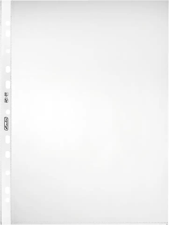 Herlitz 5824008 Prospekthülle ,A4, glasklar, Stärke: 0,06 mm, 100 Stück | Eurolochung