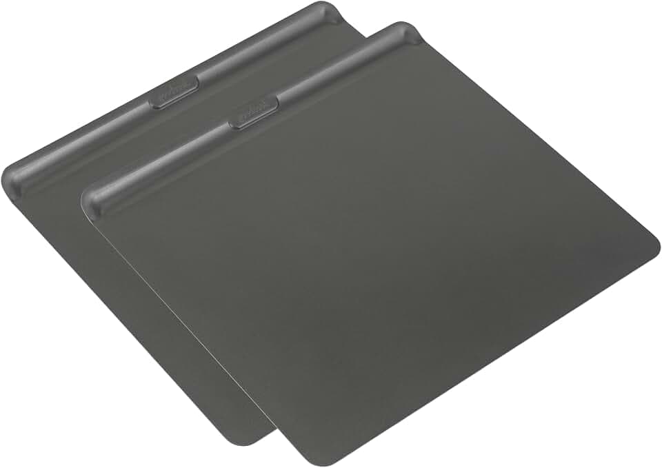 GoodCook AirPerfect Insulated Cookie Sheets Set of 2 Nonstick Carbon Steel Construction Pans for No-Burn Baking with Ergonomic Grip, 16 x 14-Inch, Gray