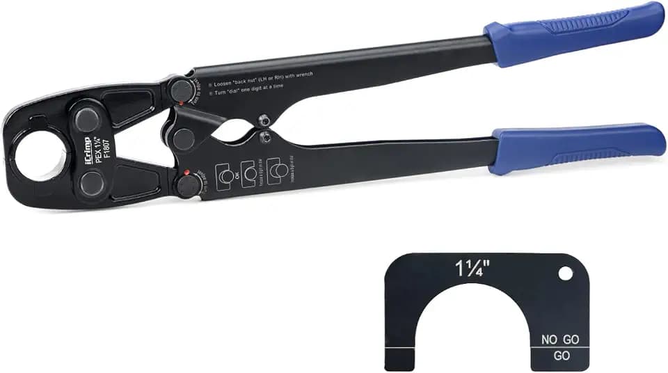 iCrimp Pex Pipe Crimping Tool, Plumbing Tool for 1-1/4 inch Copper Ring,