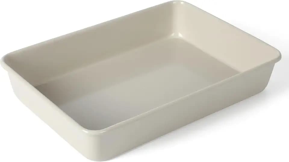 Martha Stewart Gallen 13 x 9 Inch Rectangular Nonstick Carbon Steel Cake and Baking Pan – Cool Grey, Durable Bakeware for Even Cooking and Easy Release