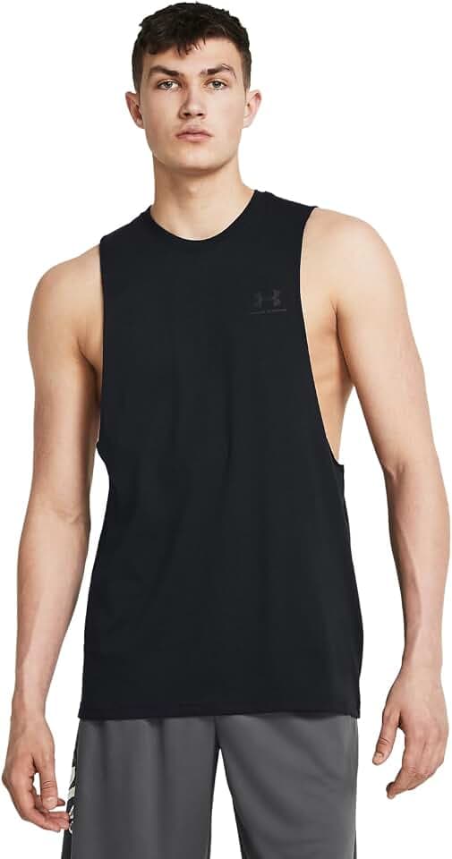 Under Armour Herren Sportstyle Left Chest Cut-Off T-Shirt UA Tanktop für Linke Brust (1er Pack)