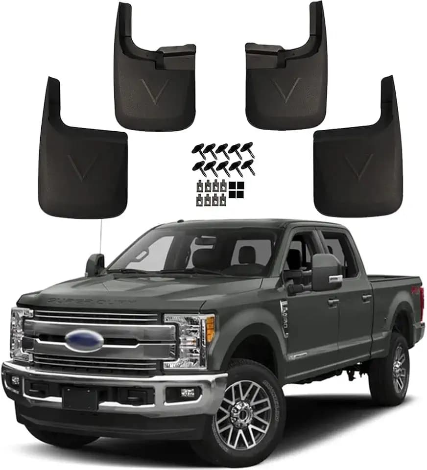 KCOOL Kompatibel mit Schmutzfänger Ford 2015–2020 F150 mit OEM Kotflügelverbreiterung, maßgefertigtes Schutzblech-Set vorne und hinten (4-teilig).