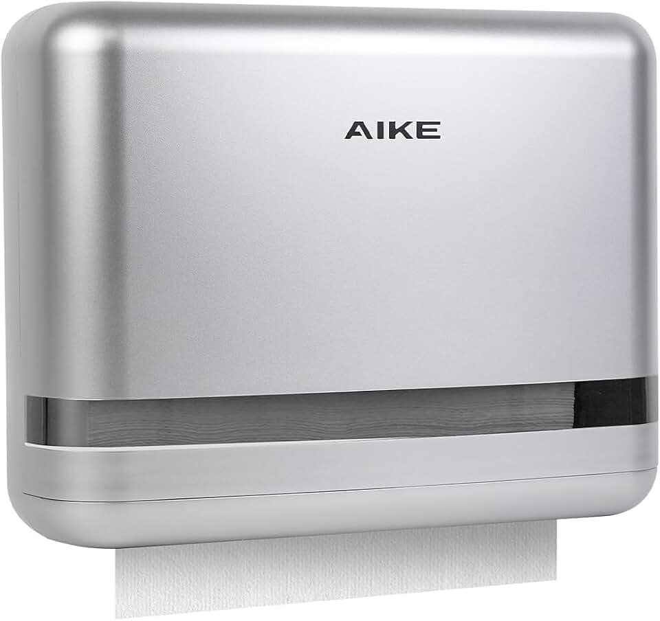 AIKE PageTurner Papierhandtuchspender Wandbefestigung, 200-Blatt Seiten-Umklappmechanismus Für Haushalt & Gewerbe, Für H2 Z/C-Falt Papier (<9cm Breite), AK5151