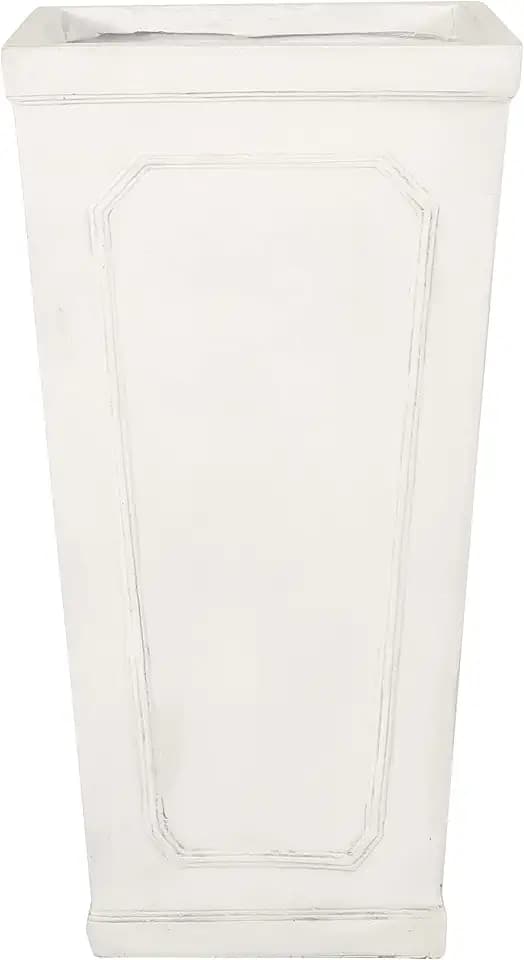 Christopher Knight Home Burgos Outdoor Large Tapered Planter - Cast Stone - Antique White