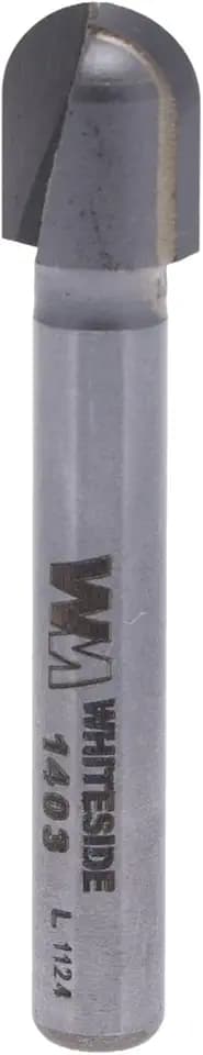 Whiteside Router Bits 1403 Round Nose Bit with 3/16-Inch Radius 3/8-Inch Cutting Diameter and 1/2-Inch Cutting Length