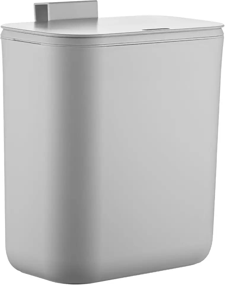 Relaxdays Küchenmülleimer, 9 L, hängender Komposteimer, grau