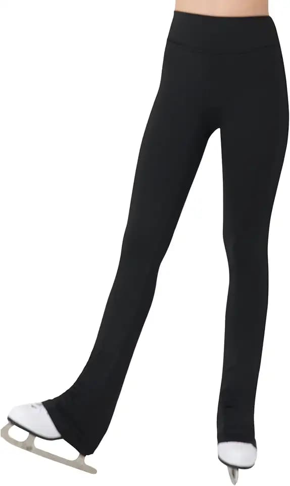 Gnaianch Girls Figure Skating Pants High Waisted Ice Skating Leggings