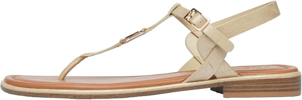 s.Oliver Damen Sandalen – Leder-Optik, Dornschließe