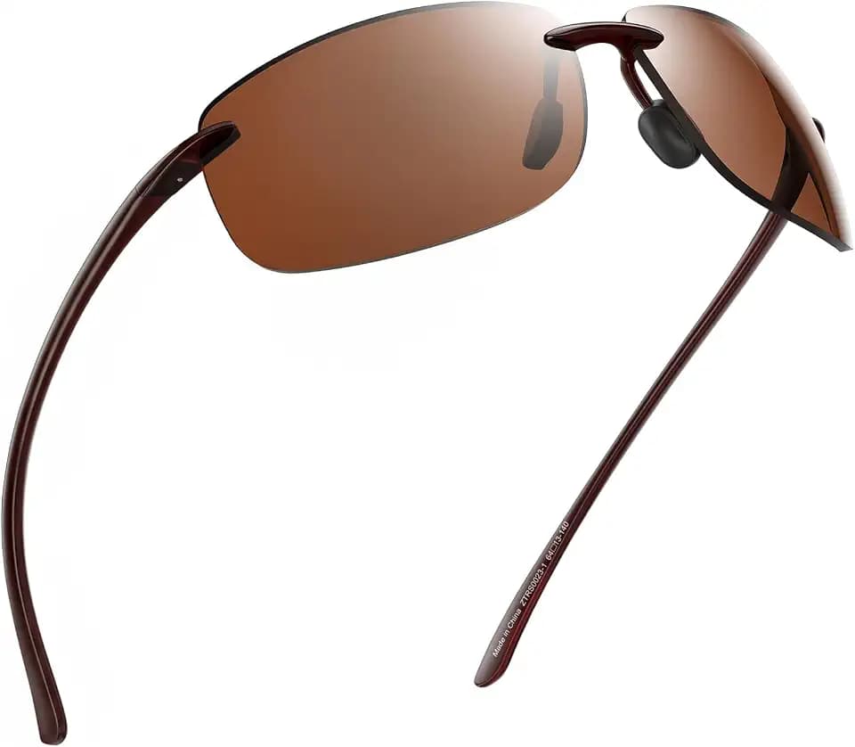 JIM HALO Sport Sunglasses Men Womens TR90 Rimless for Driving Running Golf