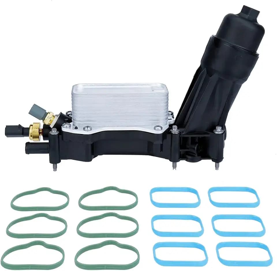 ONER Engine Oil Cooler and Oil Filter Housing Adapter Assembly,Fit for 2014-2017 Chrysler 200/300 Dodge Jeep Ram 3.6L V6 Engine,Replaces# 68105583AA, 68105583AC, 68105583AD, 68105583A，68105583AF