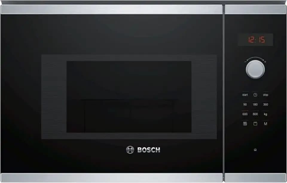 Bosch bel523ms0 eingebaut 20L 800 W schwarz, Edelstahl – Mikrowelle (eingebaut, 20 L, 800 W, Rotation, Berührung, Schwarz, Edelstahl, Knopf)