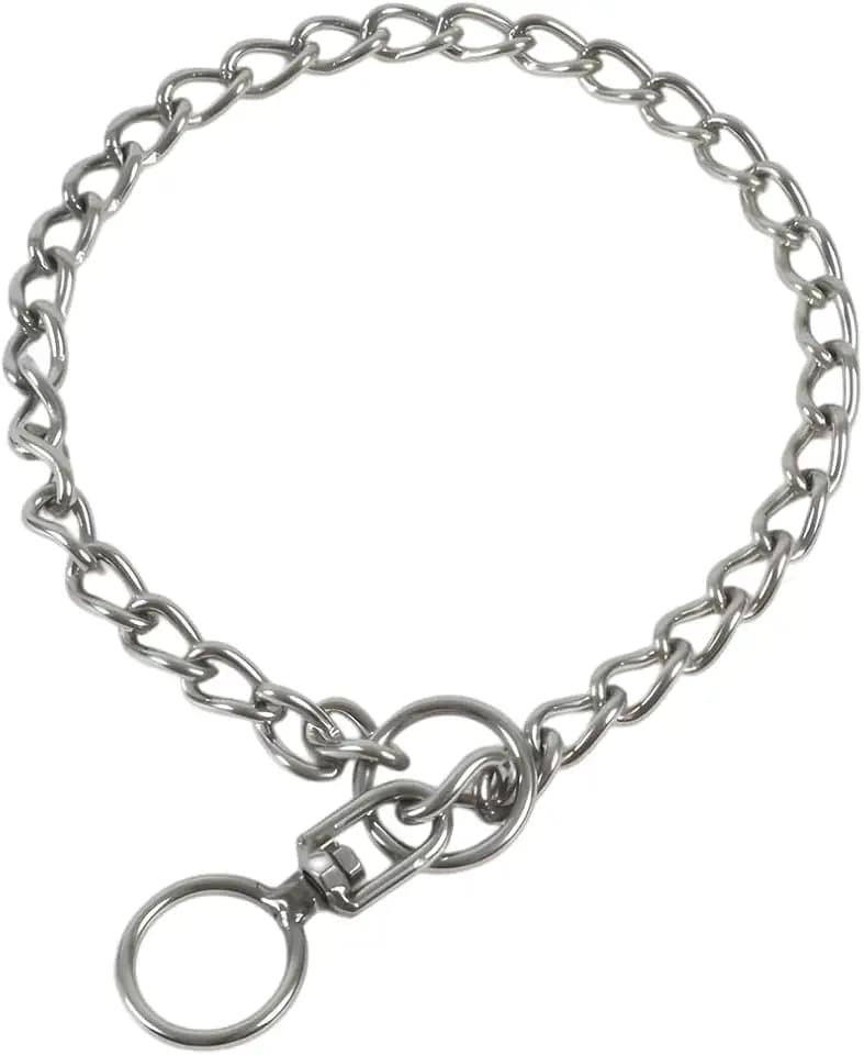Dog Chain Collars for Large Dogs, Stainless Steel Training Dog Slip Collar
