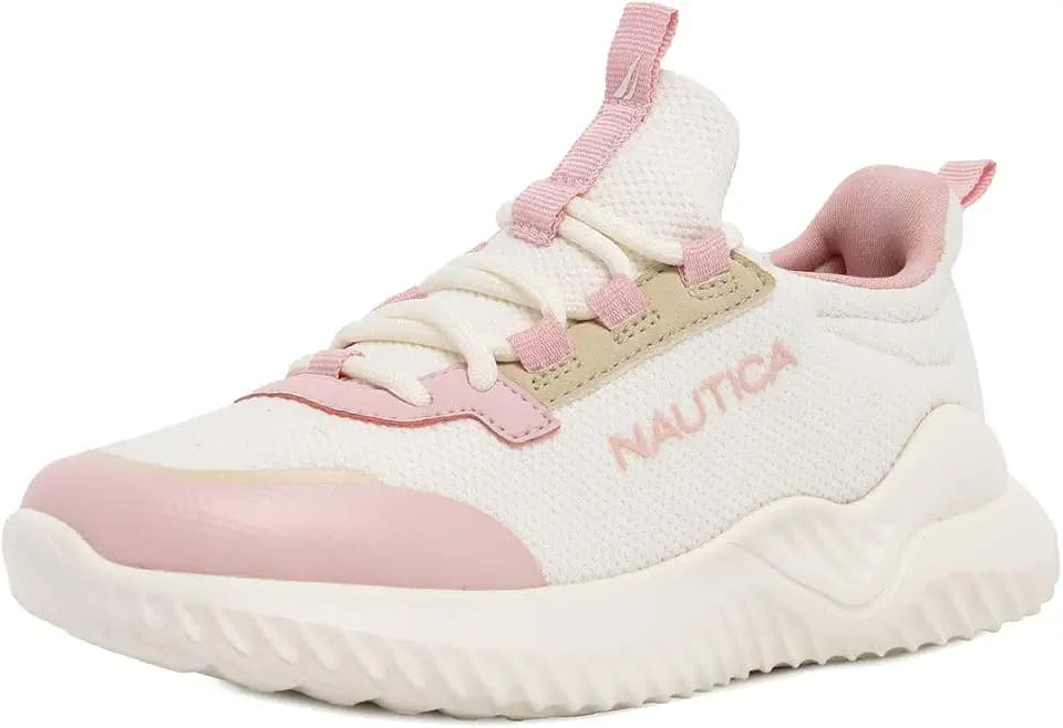 Nautica Kids Girls Metallic Fashion Sneaker Lace-Up Athletic Running Shoe I kappil I (Big Kid - Little Kid - Toddler)
