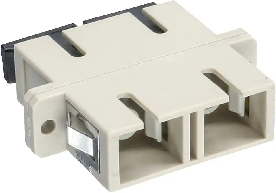 InLine 89992A LWL Kupplung, Duplex SC/SC, multimode, beige, Keramik-Hülse, zum Einbau
