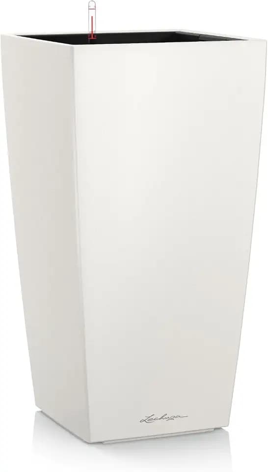 Lechuza-Gefäß mit Bewässerungssystem CUBICO Color 30 weiß