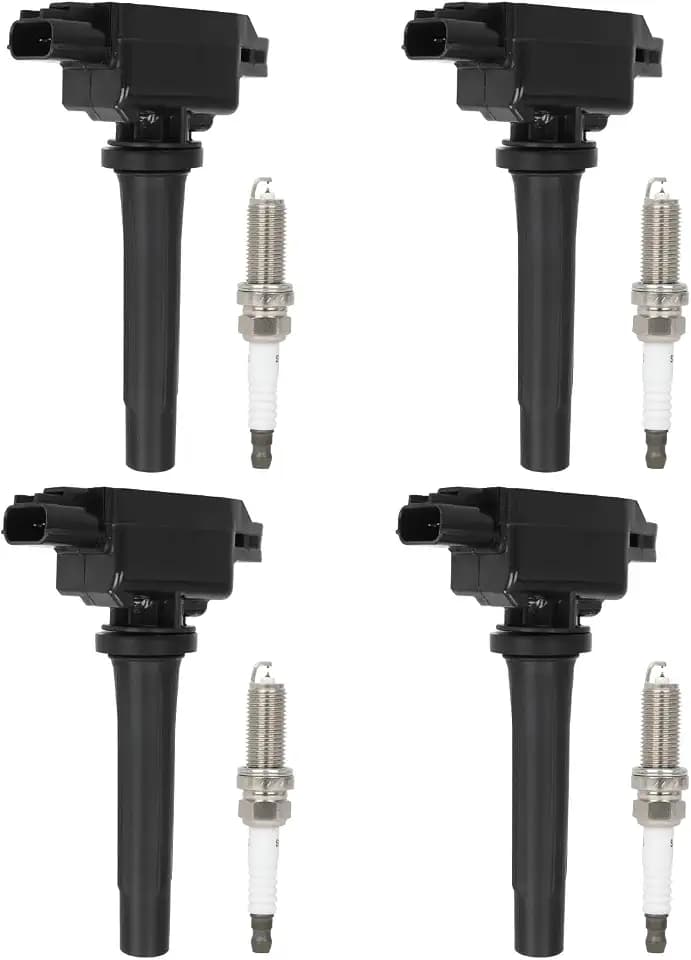 ECCPP UF656 & 93501 Ignition Coil Pack & Iridium Spark Plugs Set of 4