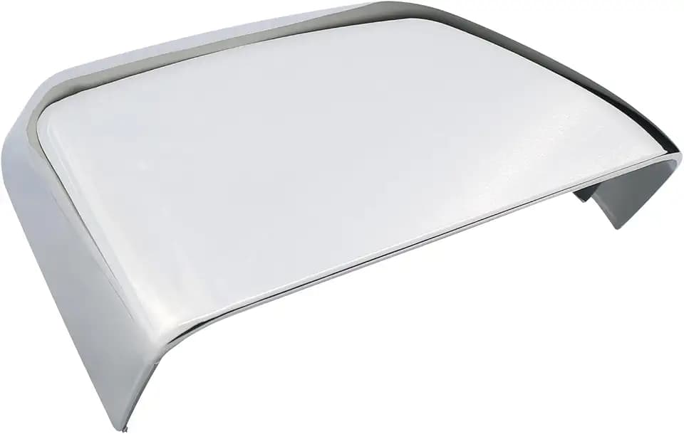 Chrome Tow Mirror Cover Cap | For 2017-2024 F250 F350 F450 F550 Super Duty Side by Side Accessories | LH Left Driver Side Exterior Plastic Rearview Top Half Door Mirror Cover