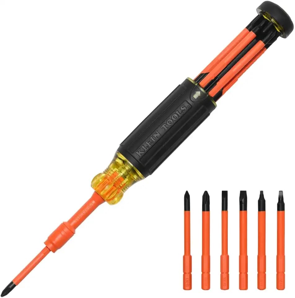 Klein Tools 32306INS 6-in-1 Insulated Multi-Bit Screwdriver