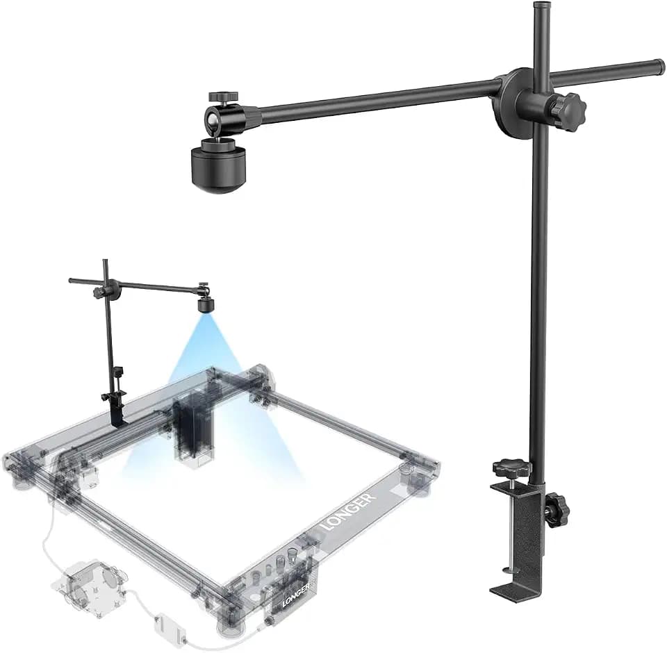 Longer LightBurn Kamera-Kit für Lasergravierer – 5MP Zeitraffer-Kamera mit präziser Positionierung, Multitasking-Gravur und Vorschauunterstützung für LightBurn