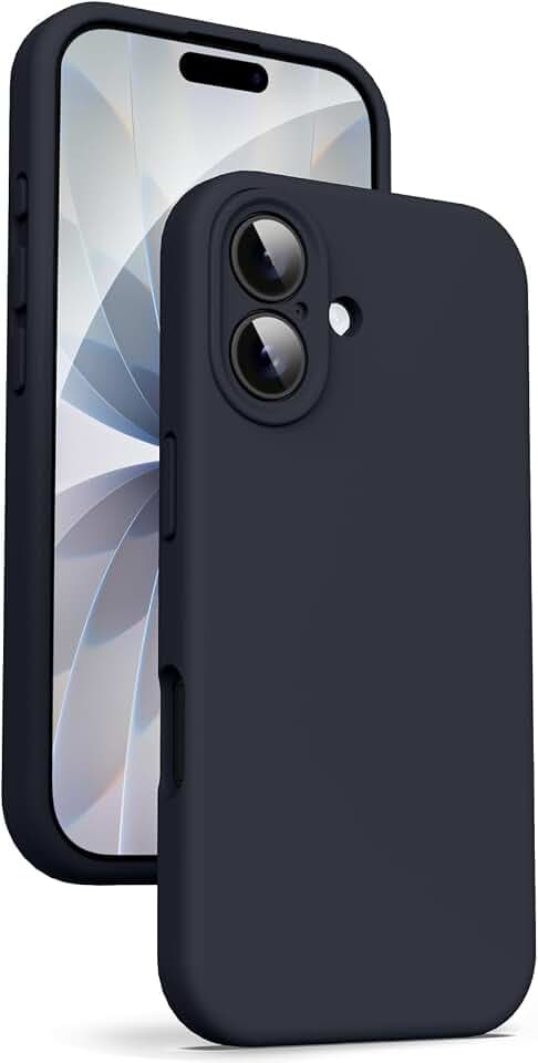 Supdeal Liquid Silicone Case for iPhone 17 - [Camera All-Round Protection] [Soft Microfiber Lining Anti-Scratch] 4 Layer Full Covered Shockproof Gel Rubber Phone Case Cover, 6.3", Black